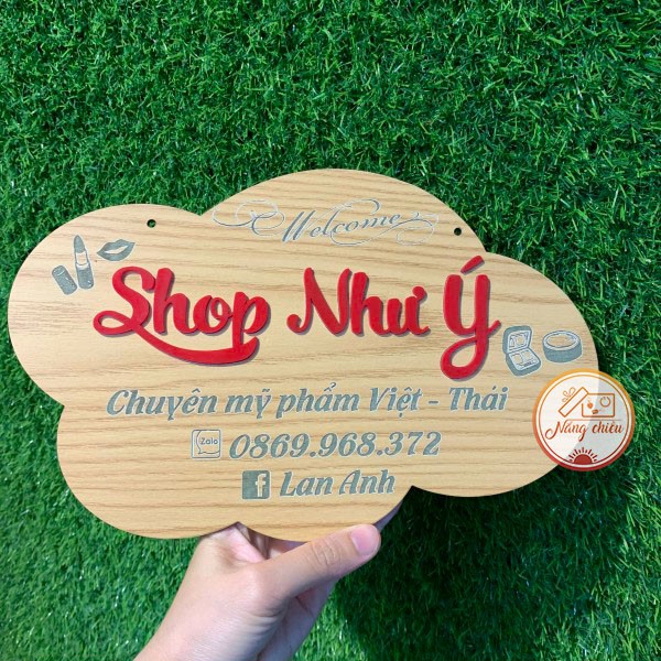 Bảng hiệu gỗ treo shop_ Bảng decor cho quán cà phê