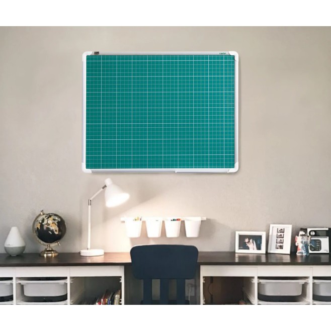 Bảng từ xanh tanha kẻ ô ly tiểu học kích thước 60 x 100cm tặng kèm nam châm, lau bảng