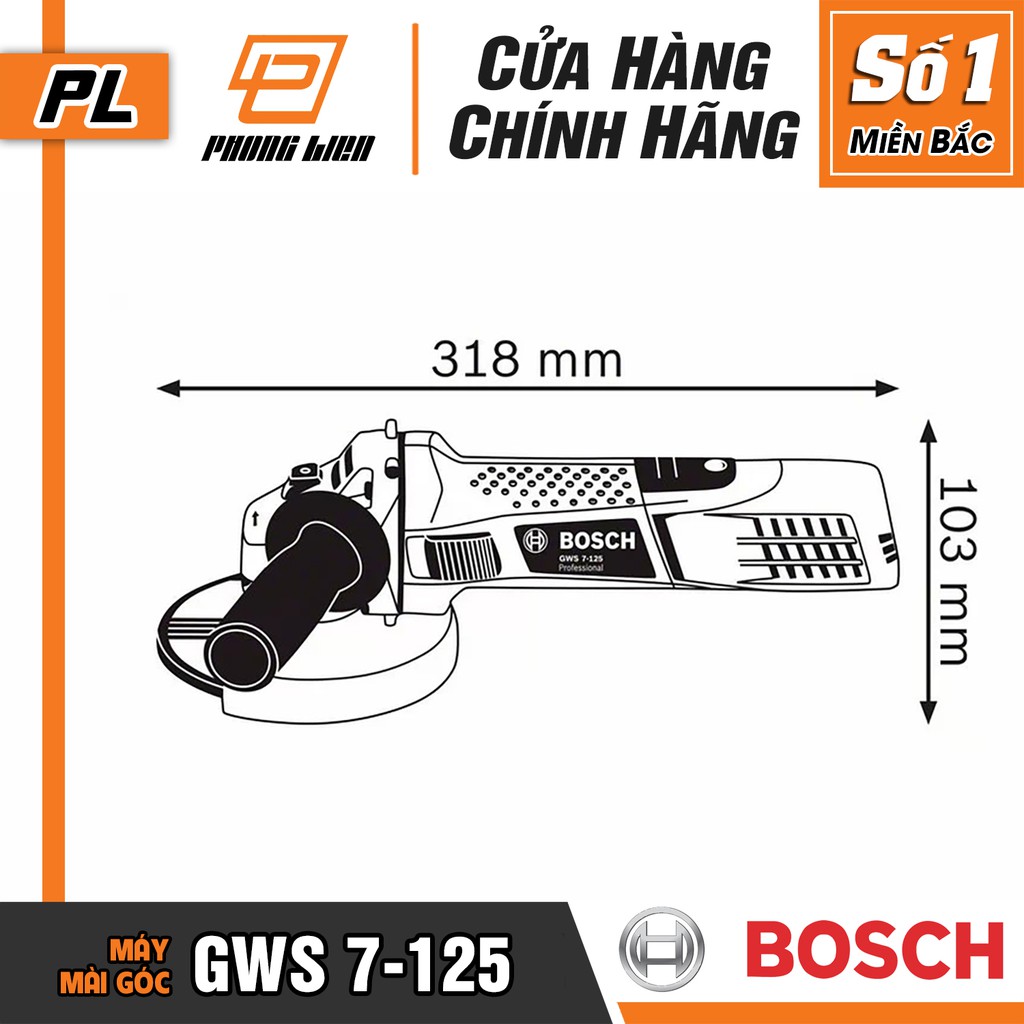 Máy Mài Góc Bosch GWS 7-125 (125MM-720W) - Hàng Chính Hãng