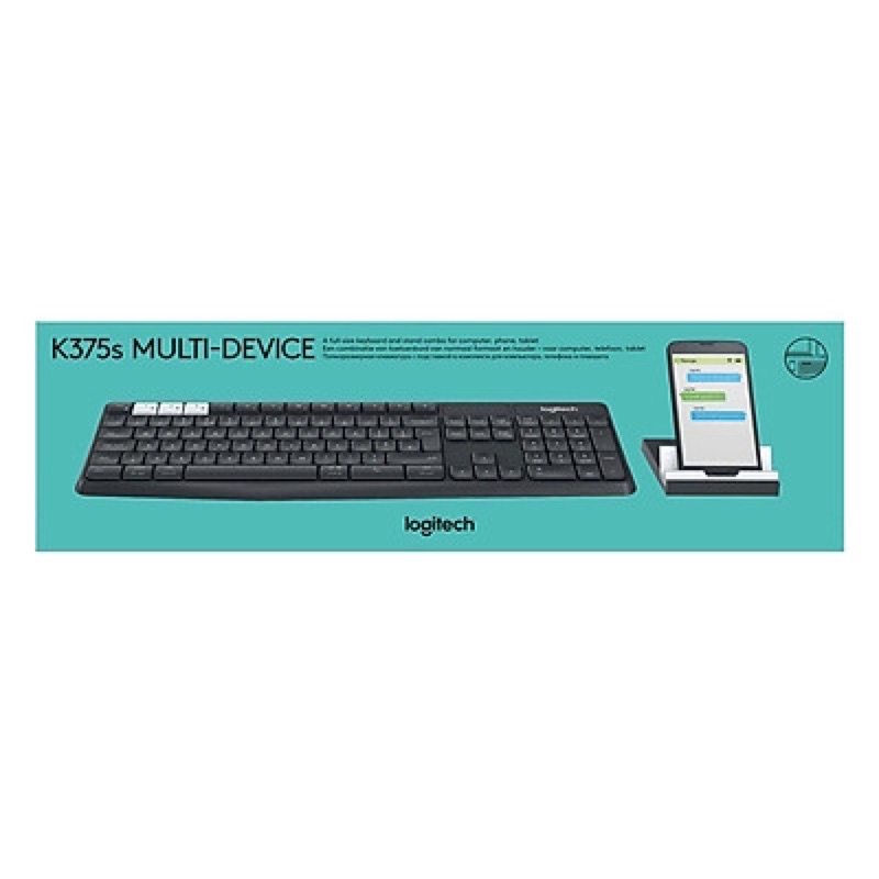 Combo Bàn Phím Bluetooth + Đế Để Điện Thoại Và Tablet Logitech K375s - Hàng Chính Hãng