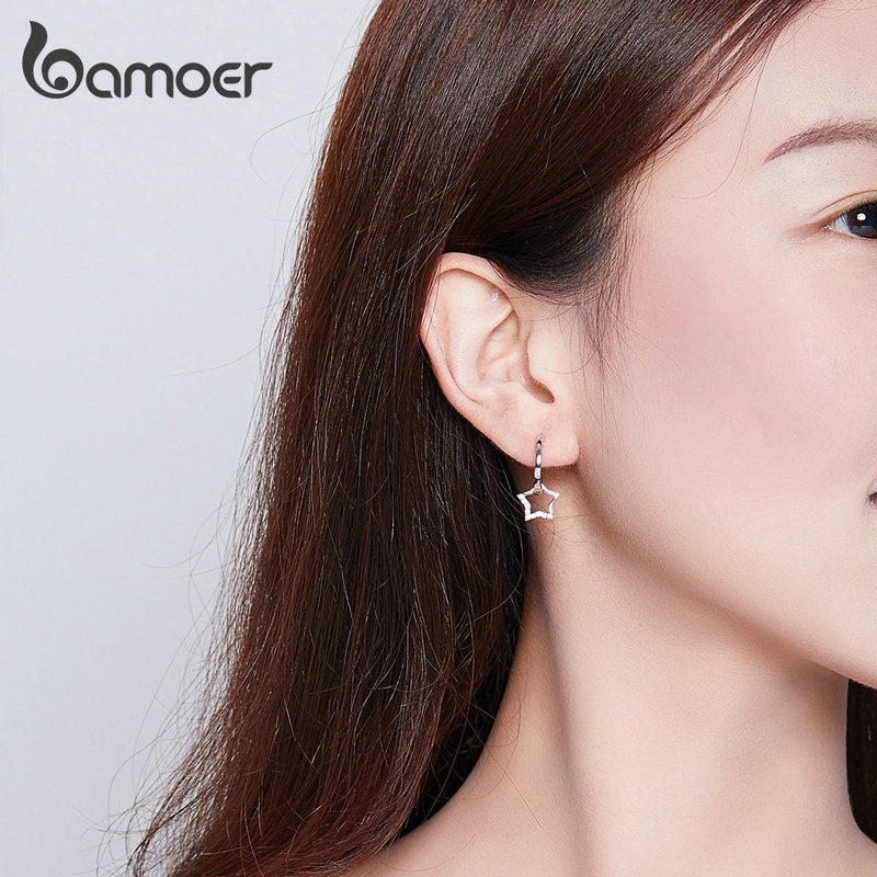 Hoa tai Bamoer Bse276 mặt ngôi sao thời trang dành cho nữ