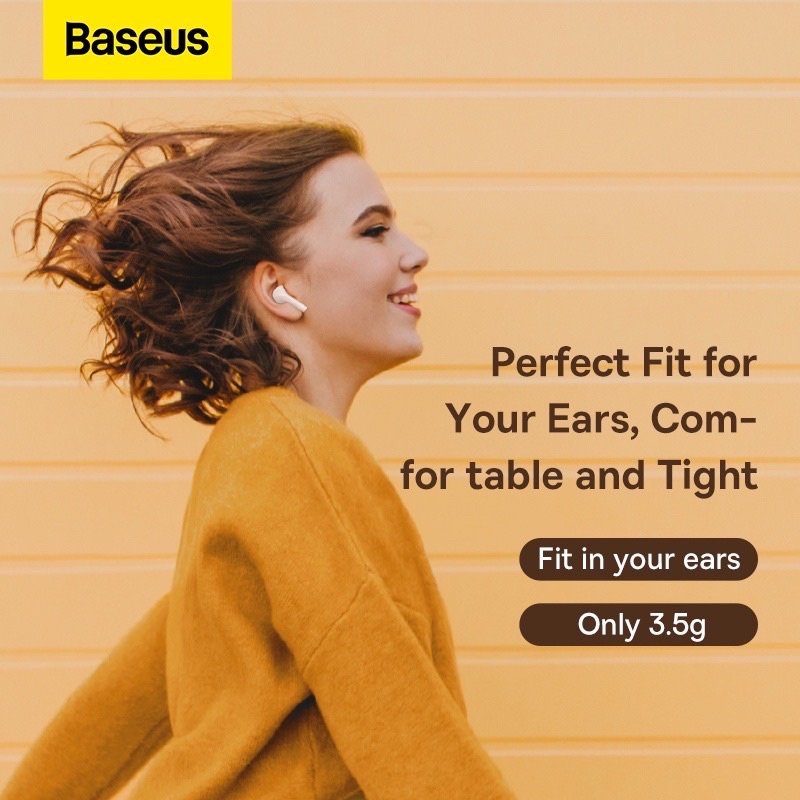 Tai nghe nhét tai không dây BASEUS BOWIE W15 kết nối bluetooth 5.2 đa năng tiện lợi