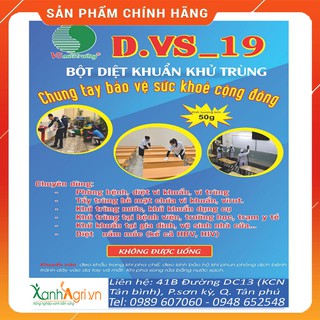 Bột diệt khuẩn khử trùng phòng ngừa và vệ sinh môi trường DVS-19