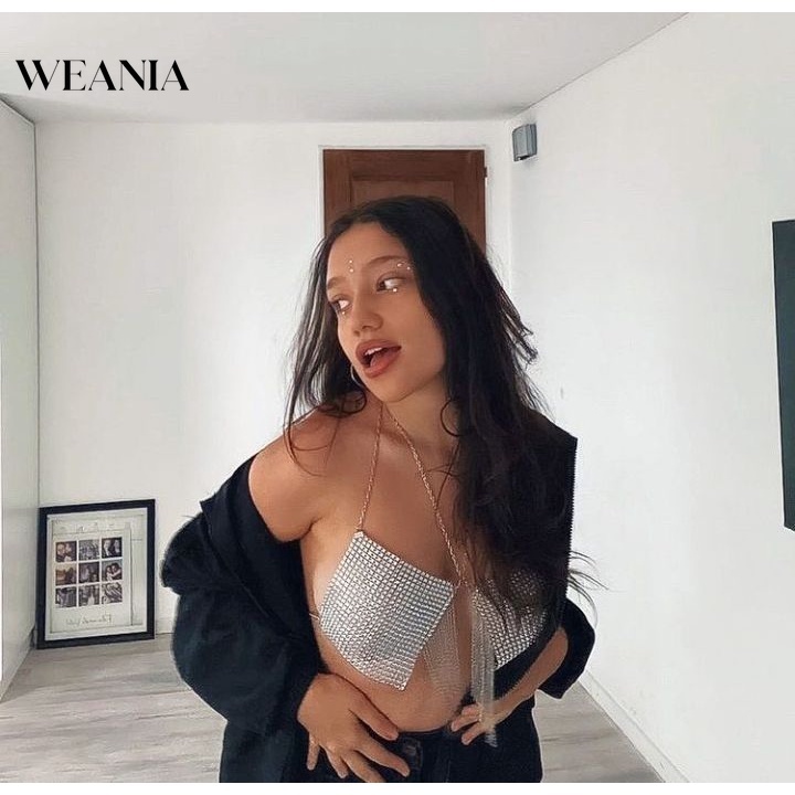 Áo lưới WEANIA hở lưng gợi cảm cho nữ