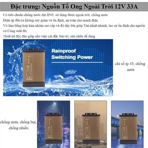 Nguồn tổ ong ngoài trời nguồn điện chuyển đổi AC- DC 12V 5V dùng cho quảng cáo