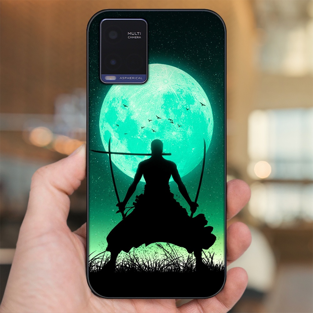 Ốp lưng Vivo Y21 viền đen in hình Zoro One Piece