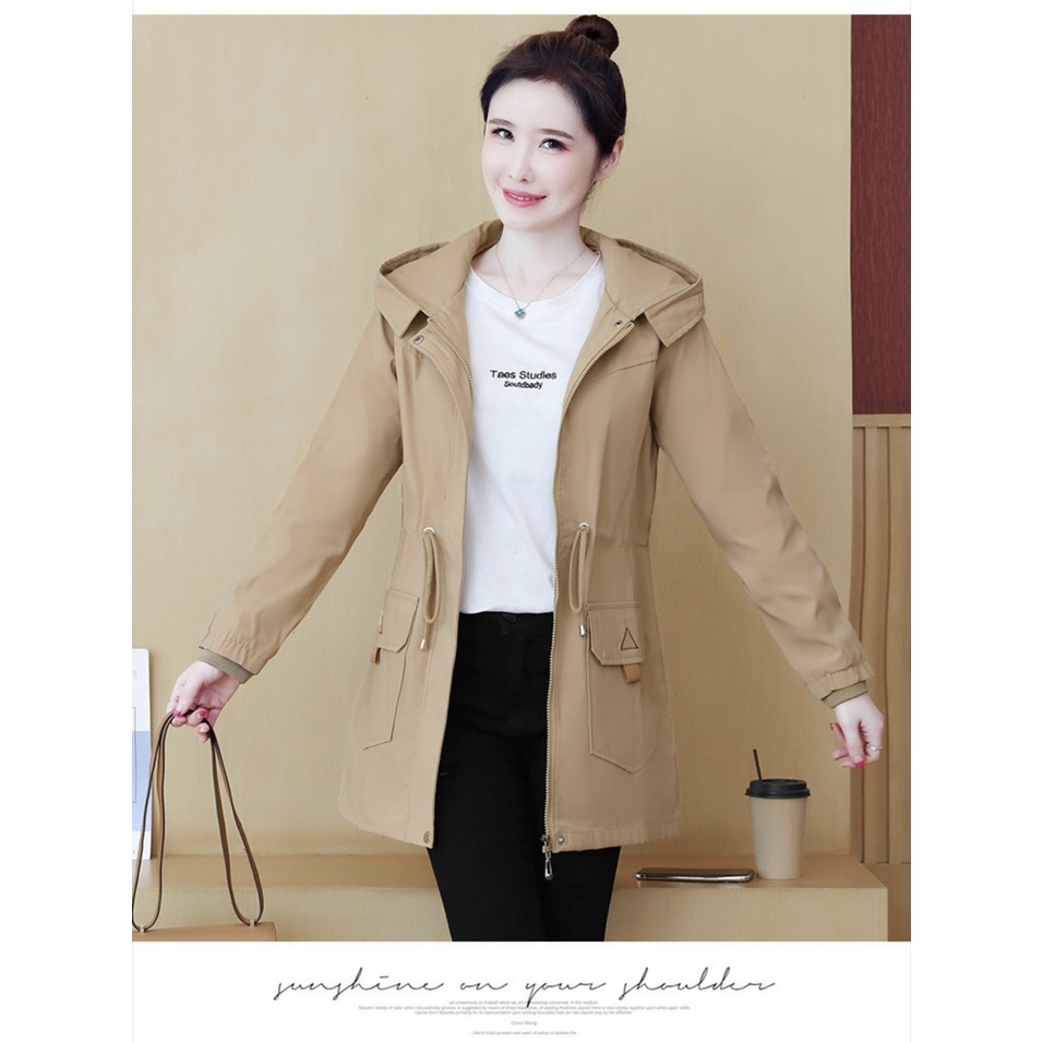 Áo khoác KAKI dáng dài 2 lớp 3 màu y hình kiểu dáng sành điệu trẻ trung được nhiều  bạn yêu thích 2022 uts