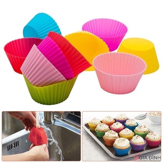 Khuôn Silicon Chế Biến Bánh Muffin, Cupcake Đồ Ăn Dặm Cho Bé