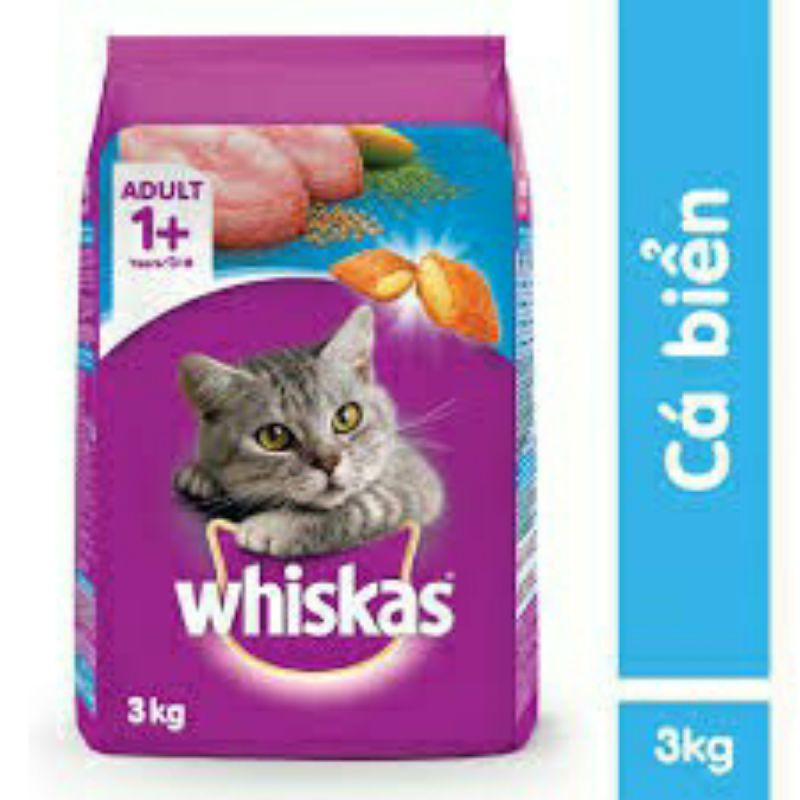 Thức ăn mèo lớn whiskas 3kg