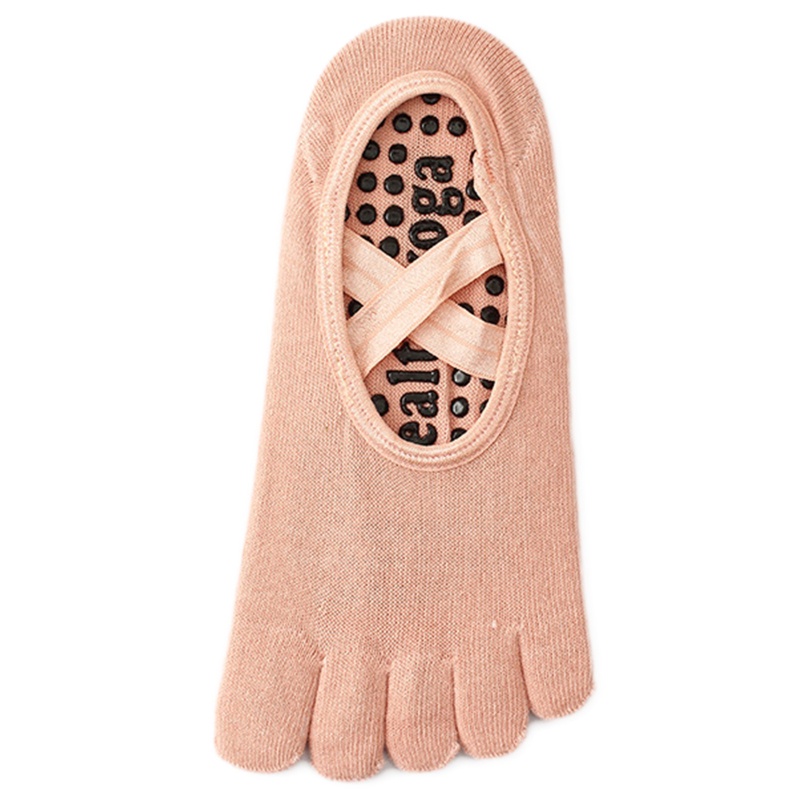 Xiangbao Vớ Tập Yoga Chống Trượt Tay Cầm Silicone Có 5 Ngón Chống Trượt Màu Trơn Dành Cho Nữ