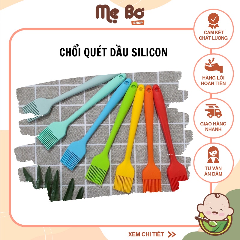 CHỔI QUÉT DẦU MẶT BÁNH SILICON LIỀN 21/26cm