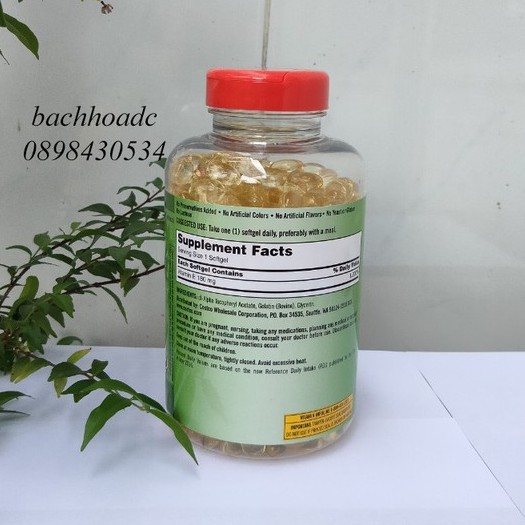 [date 2,3/2025 - hàng sẵn] (bill Costco) Vitamin E Thiên Nhiên 400 I.U Kirkland Signature 500 Viên Của Mỹ | Thế Giới Skin Care