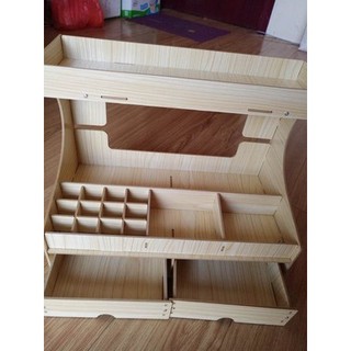 Kệ đựng mỹ phẩm gỗ