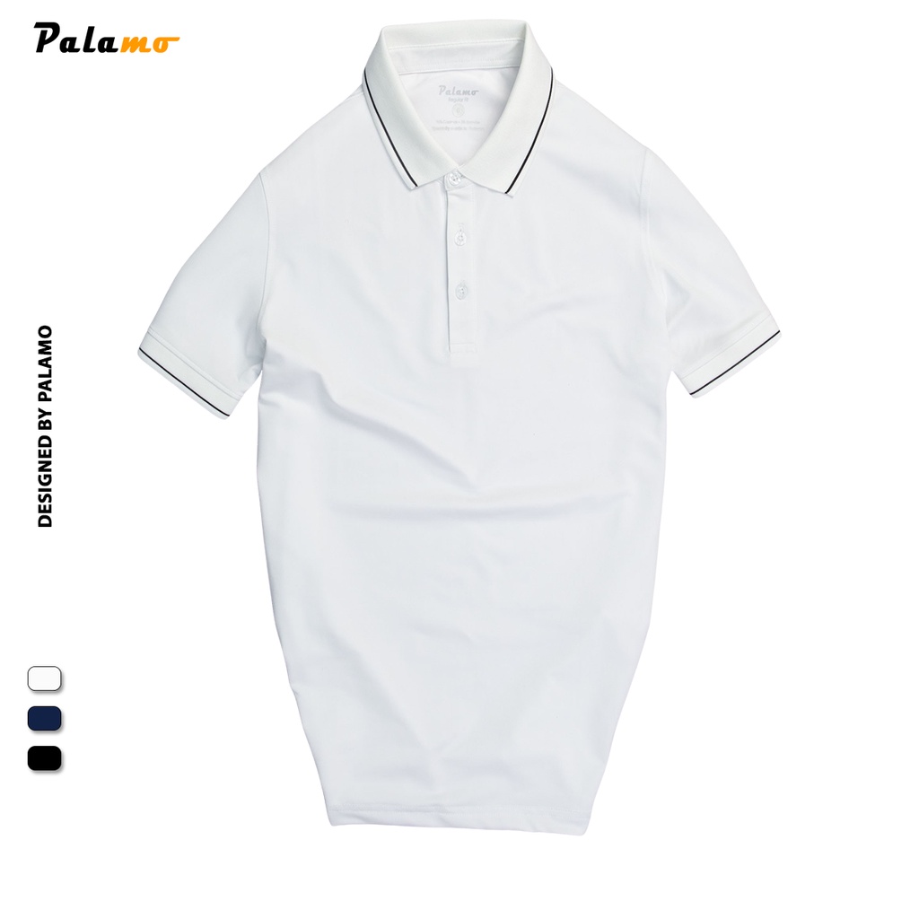 Áo polo nam có cổ thương hiệu Palamo, chất liệu 95% coolmax và 5% spandex, thấm hút mồ hôi, mềm mịn mát mẻ, co giãn tốt | BigBuy360 - bigbuy360.vn