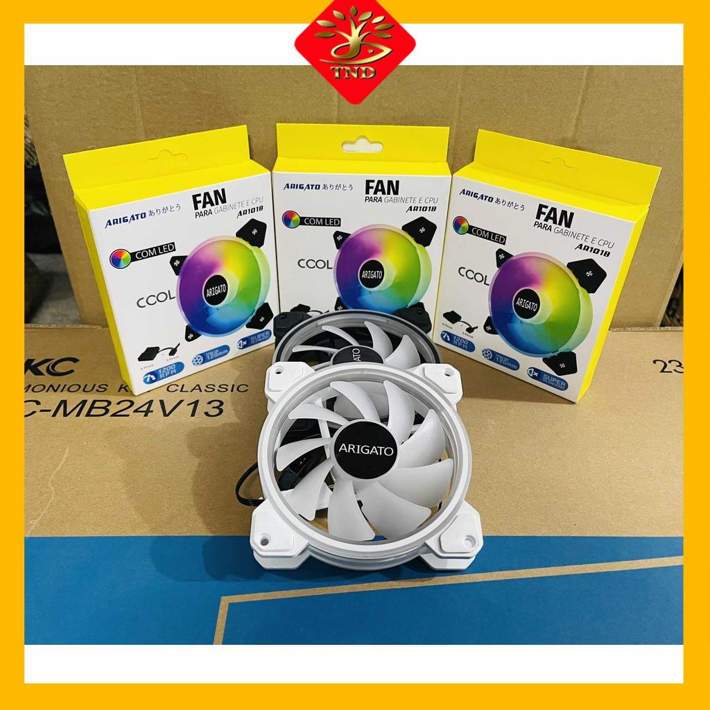 Quạt tản nhiệt Fan led case 12cm Arigato 102 White