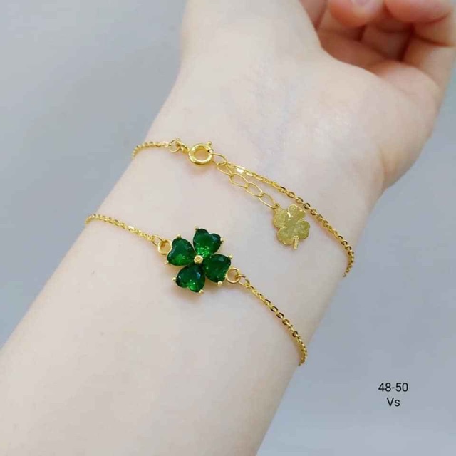 Lắc tay vàng mặt cỏ 4 lá