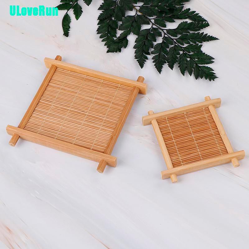 Uloverun Đế Lót Ly Trà Bằng Tre Chất Lượng Cao