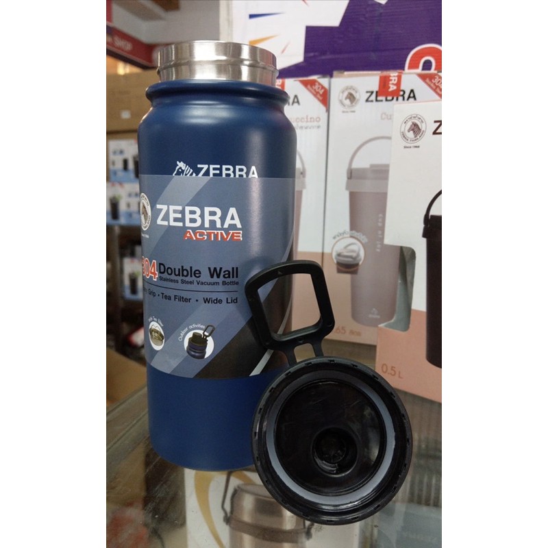 Bình nước thể thao giữ nhiệt ZEBRA Active Thái Lan Inox 304-600ml