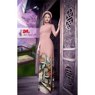 Vải áo dài 3d phố cổ hà nội