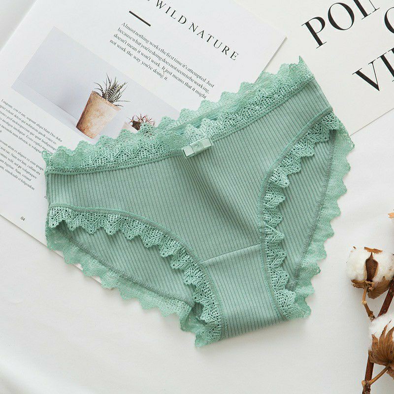 Quần lot cotton tăm viền ren kháng khuẩn CHUNCHUN, quần chíp thấm hút mồ hôi. | BigBuy360 - bigbuy360.vn