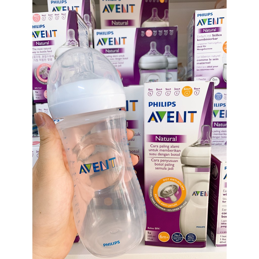 Bình sữa Natural Avent 60ml/125ml/260ml/330ml