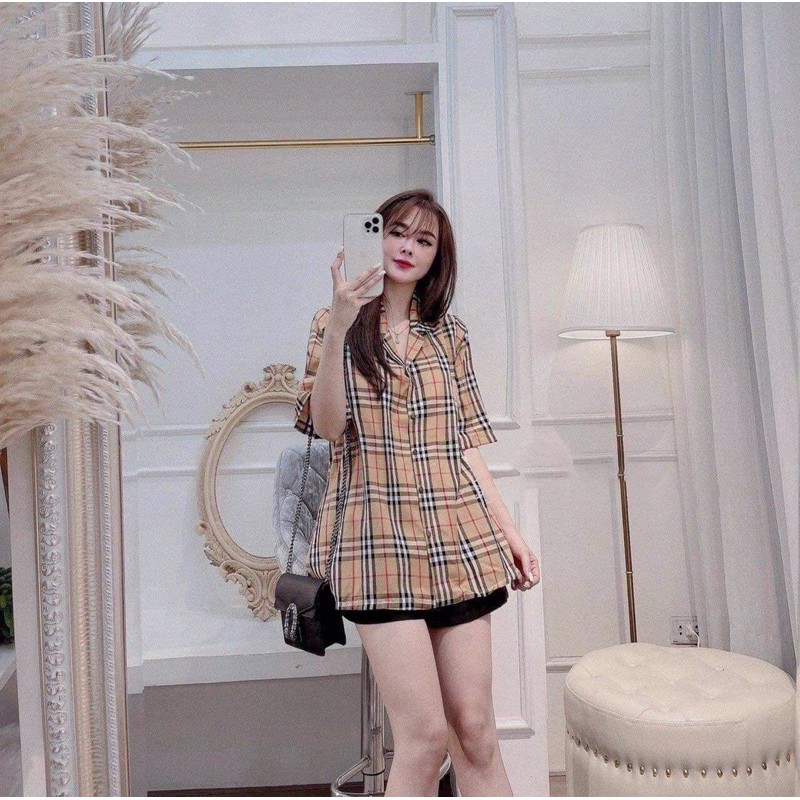 Sơ mi tay ngắn kẻ sọc thời trang DOTTIE FASHION