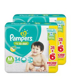 Bỉm Pampers dán M34 - Nhập khẩu từ Philippines