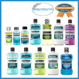 Dòng Nước Súc Miệng Sạch Khuẩn, Bảo Vệ Răng Miệng Listerine (Chai 100ml - 250ml - 500ml - 750ml)