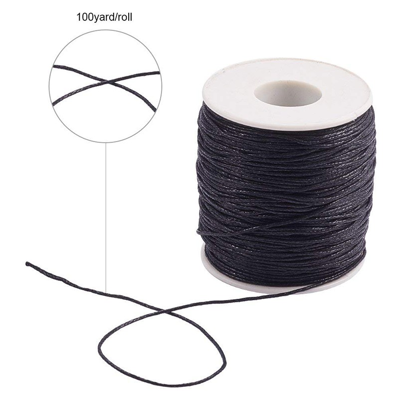 Cuộn chỉ cotton sáp 1mm 100 yard làm đồ thủ công đa dụng