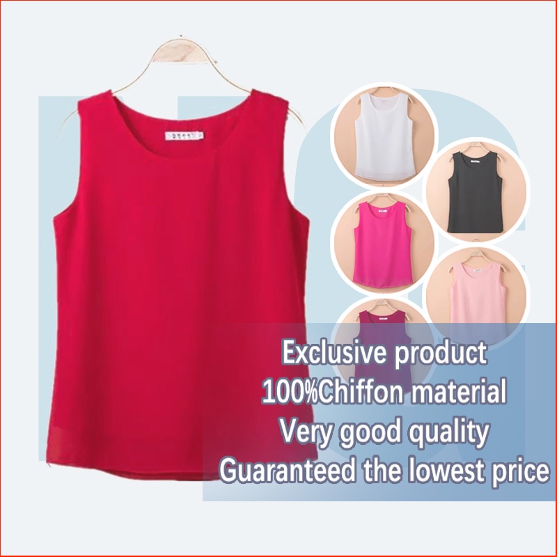 Áo Chiffon Hai Lớp Không Tay Dáng Rộng Hàng Mới Dành Cho Bạn Nữ