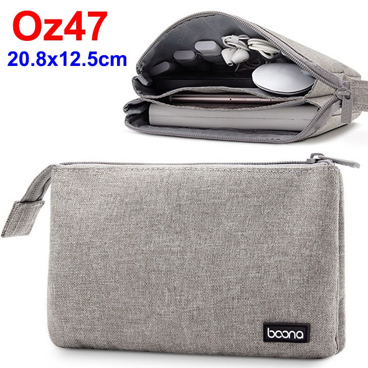 Túi đựng phụ kiện đa năng Baona 24 in 1 D002, đựng ĐT, tai nghe, cáp, sạc, USB... - Oz46