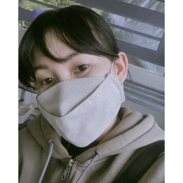 Khẩu trang vải màu trơn chất linen 3D @made.by.gini