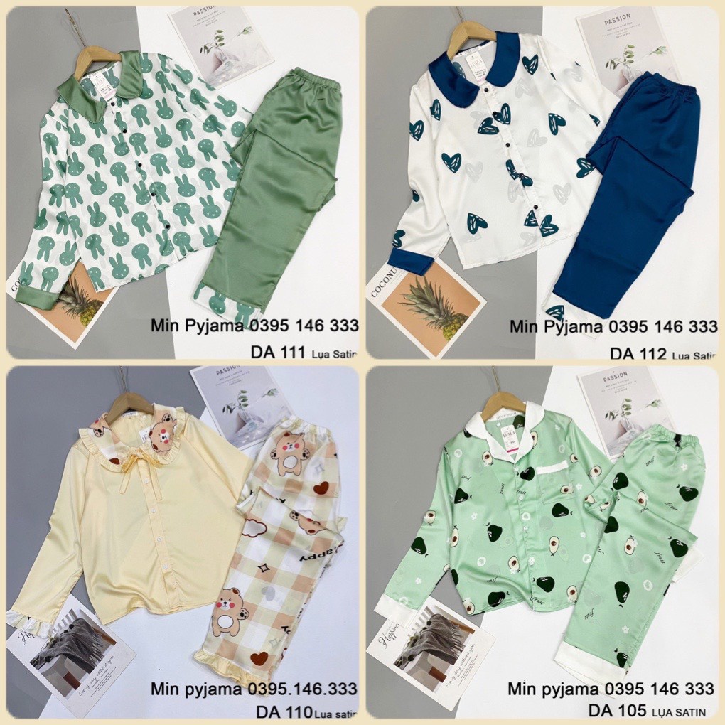 Đồ bộ mặc nhà, Lụa Satin tay dài quần dài