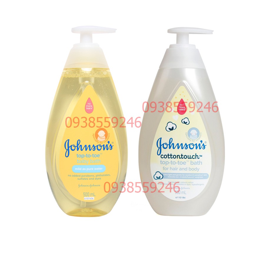 SỮA TẮM GỘI JOHNSON BABY CHAI VÒI 500ML