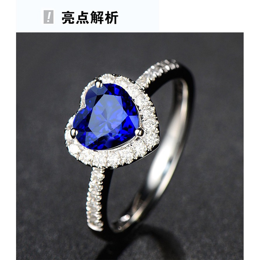 Nhẫn Đeo Tay Kim Loại Đính Đá Màu Hình Trái Tim Xinh Xắn Cho Nữ