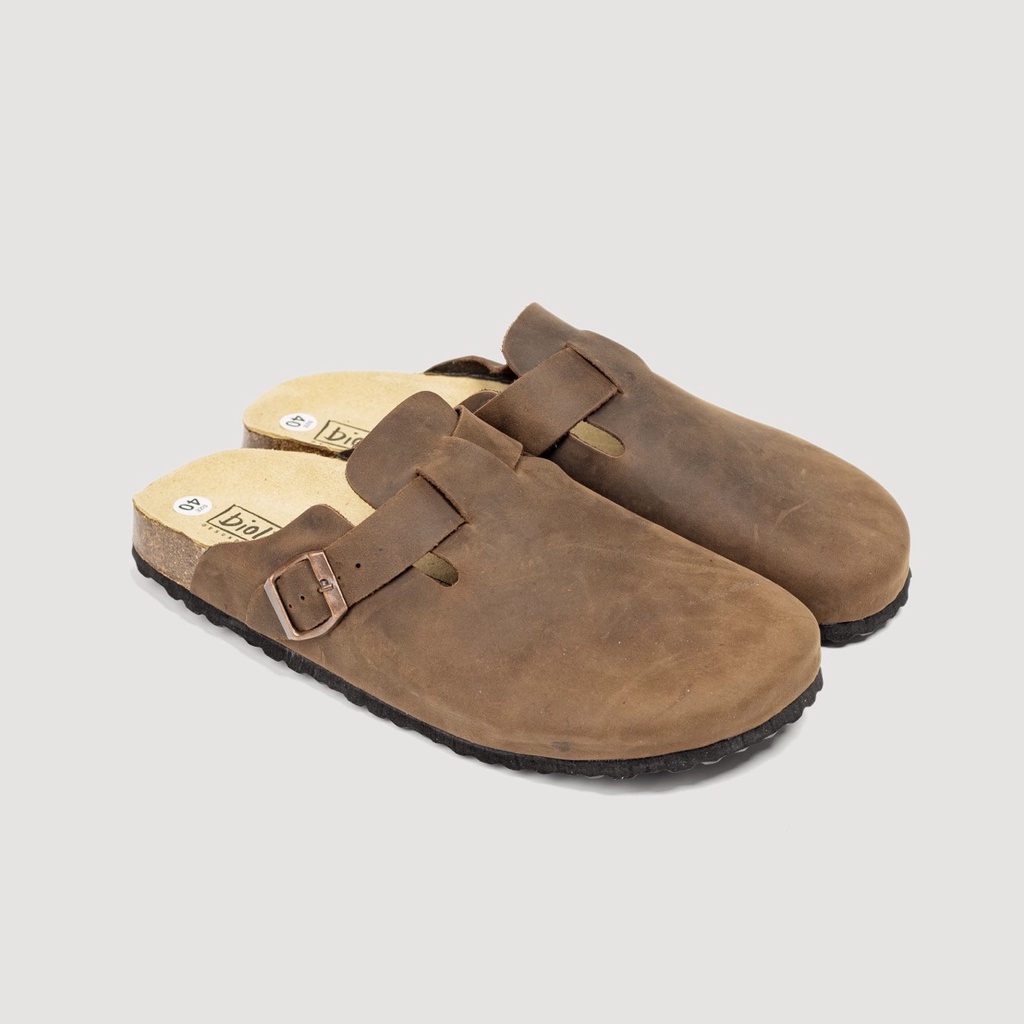 - Dép Sục đế trấu da bò Birken Bioline Unisex (Đế trấu) Dép Sục 01