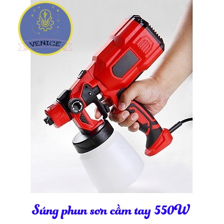 Súng phun sơn cầm tay VENICE- Dùng điện 220V - Công suất 550W - Bảo hành 12 tháng