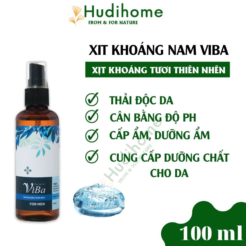 Xịt khoáng nam Viba cấp ẩm, kiềm dầu, cân bằng PH 100ml