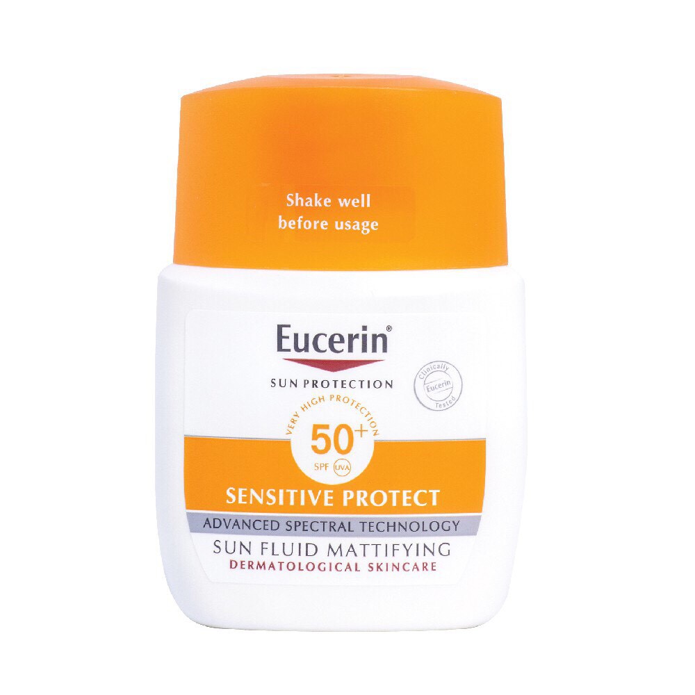 ✅ (CHÍNH HÃNG) Kem chống nắng không gây nhờn rít cho da thường và da hỗn hợp Eucerin Sun Fluid Mattifying Face SPF50+