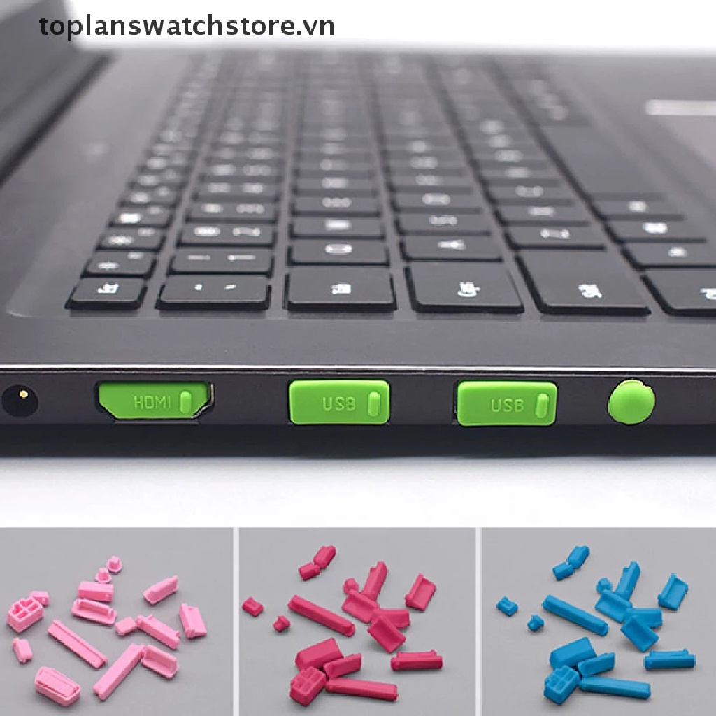 Set 16 Nút Cao Su Bịt Cổng USB HDMI VGA Chống Bụi Cho Laptop
