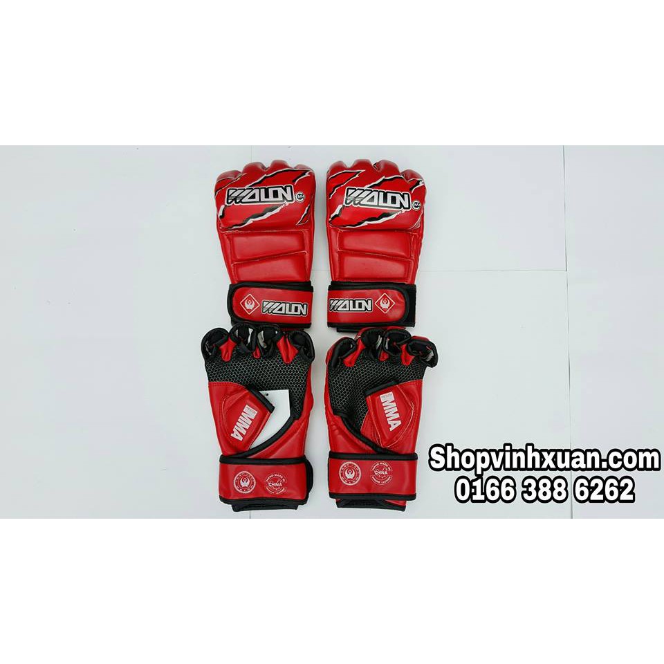 Găng Tay Võ Thuật - GĂNG TAY MMA GLOVES WOLON FIGHTER có ngón cái tiêu chuẩn thi đấu