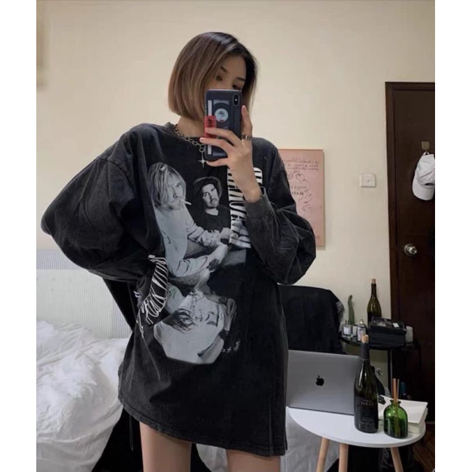 Áo Thun Loang Thái Tay Dài Cánh Tiên Sau Lưng Unisex Phông Form Rộng Ngắn Tay In Hình Cá Tính Nam Nữ Ulzzang HOT