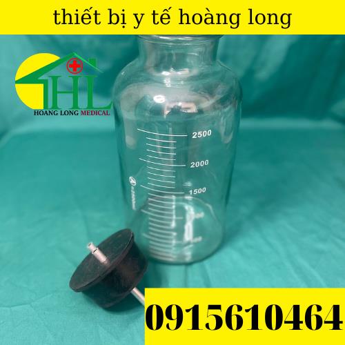 Bình Thủy Tinh Đựng Dịch Cho Máy Hút Dịch 2 Bình Yuwell 7A-23D, 7A-23B