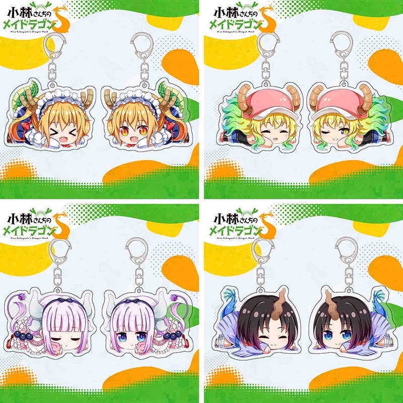 1 móc khóa nhựa acrylic hình nhân vật anime Kobayashi San Chi No Maid Dragon Maid Kanna Kamui