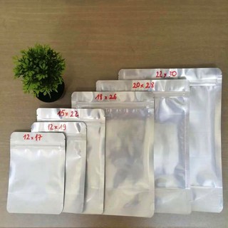 Túi zip đáy đứng - túi zipper 1 mặt bạc 1 mặt trong - 500gr
