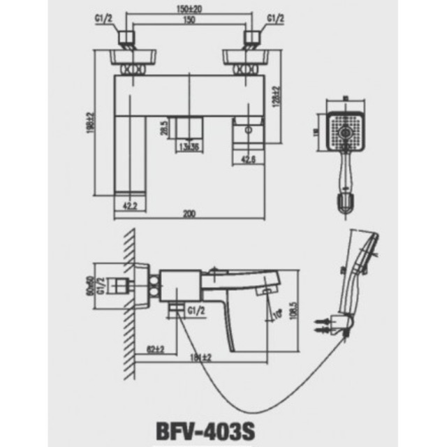 Vòi Hoa Sen Inax BFV-403S Nóng Lạnh