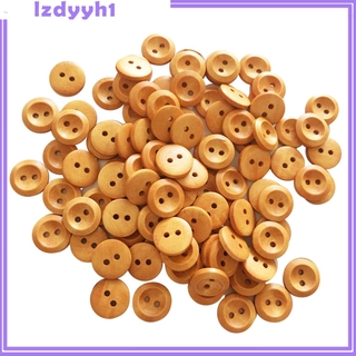 [Joydiy] JoyDIY 100 Chiếc Sơn Tròn Màu Tự Nhiên Nút Gỗ Quần Áo Trang Trí