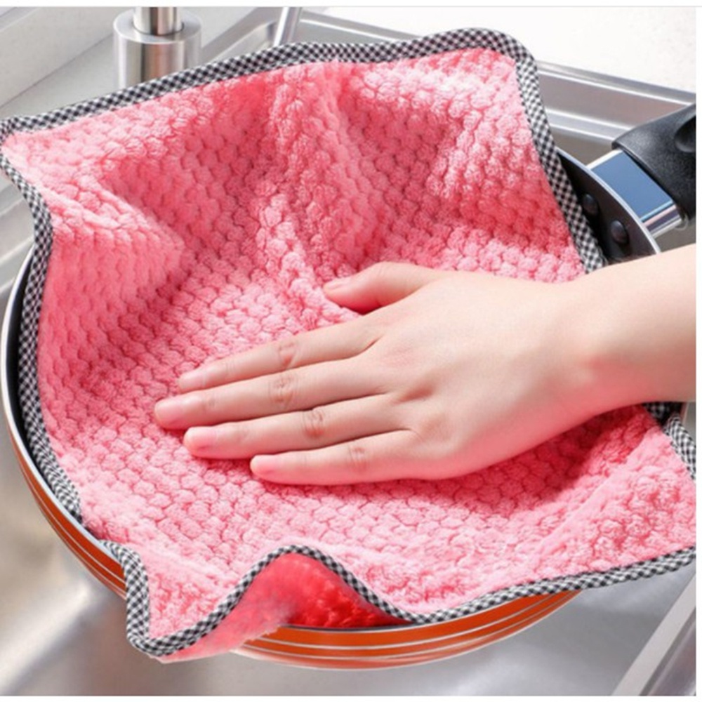 Set 1/3/5 khăn lau bát đĩa chống dính dầu tiện dụng cho nhà bếp