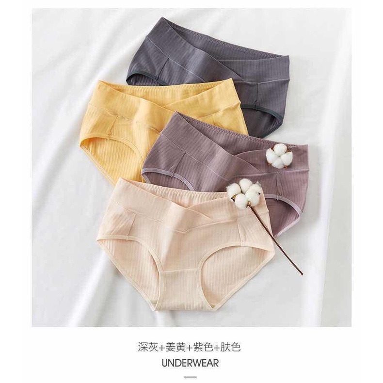 Quần lót bầu cạp chéo cotton mềm mại ( set 4c )