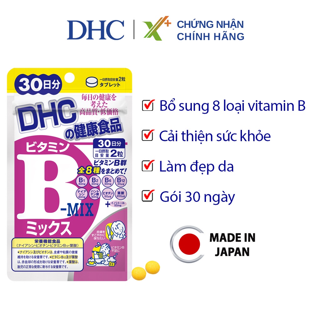 Viên uống Vitamin B tổng hợp DHC Nhật Bản bổ sung 8 loại vitamin B thực phẩm chức năng X6-DHC-MIX | Thế Giới Skin Care